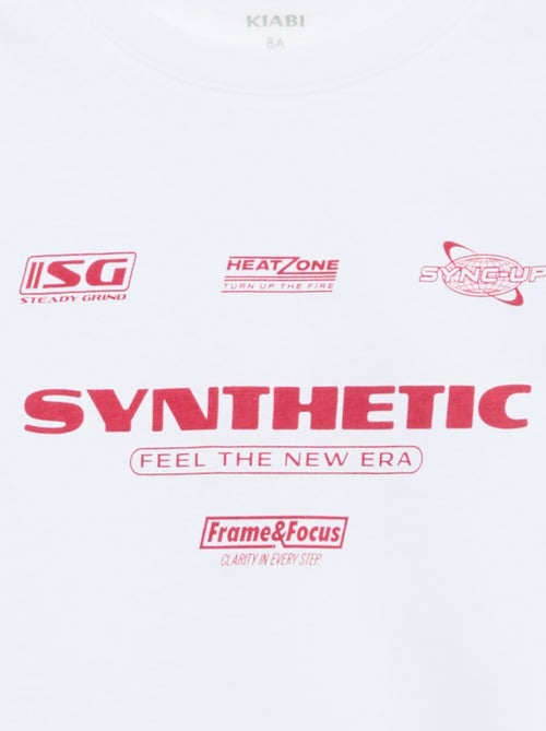 T-shirt met print en boodschap - Kiabi