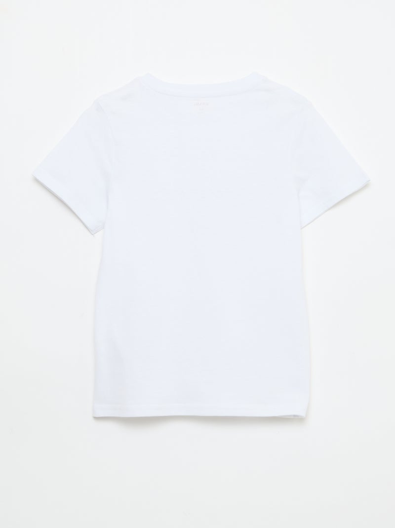 T-shirt met print en boodschap Wit - Kiabi