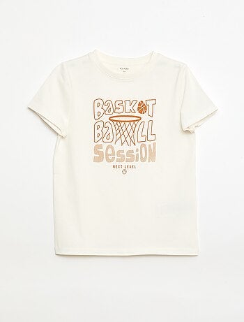 T-shirt met print en boodschap