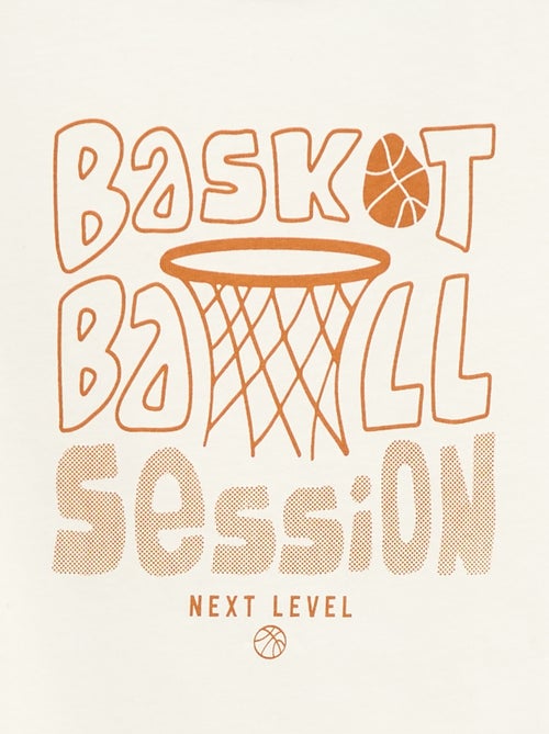 T-shirt met print en boodschap - Kiabi