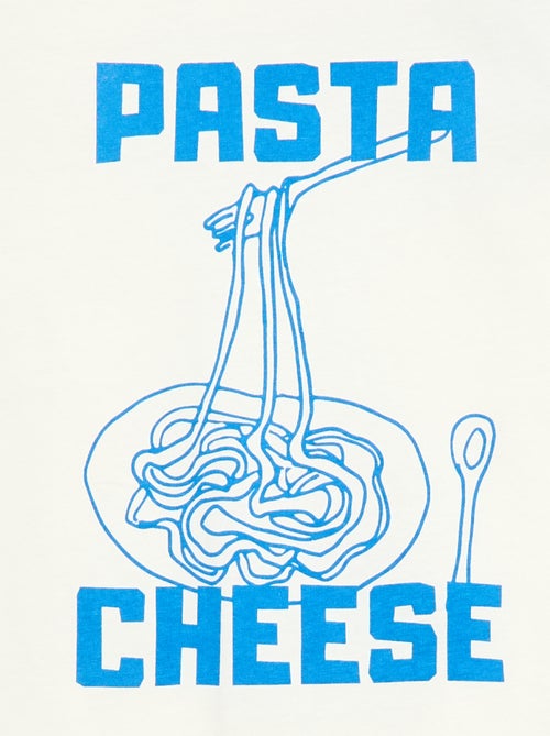 T-shirt met print en boodschap - Kiabi