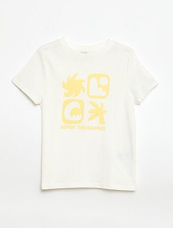 T-shirt met print en boodschap