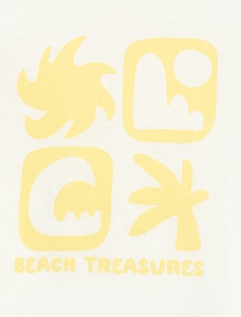 T-shirt met print en boodschap