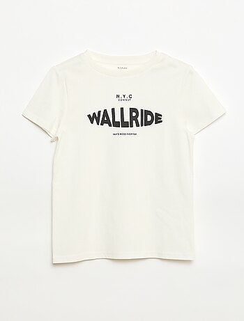 T-shirt met print en boodschap