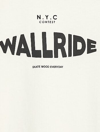 T-shirt met print en boodschap