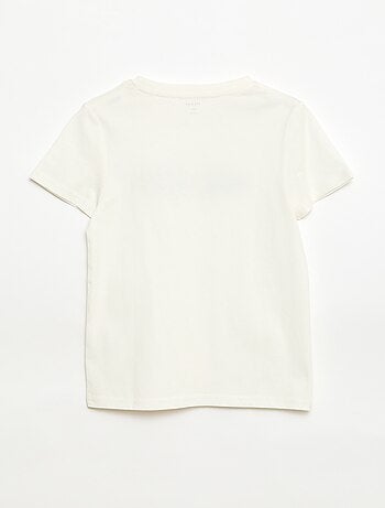 T-shirt met print en boodschap