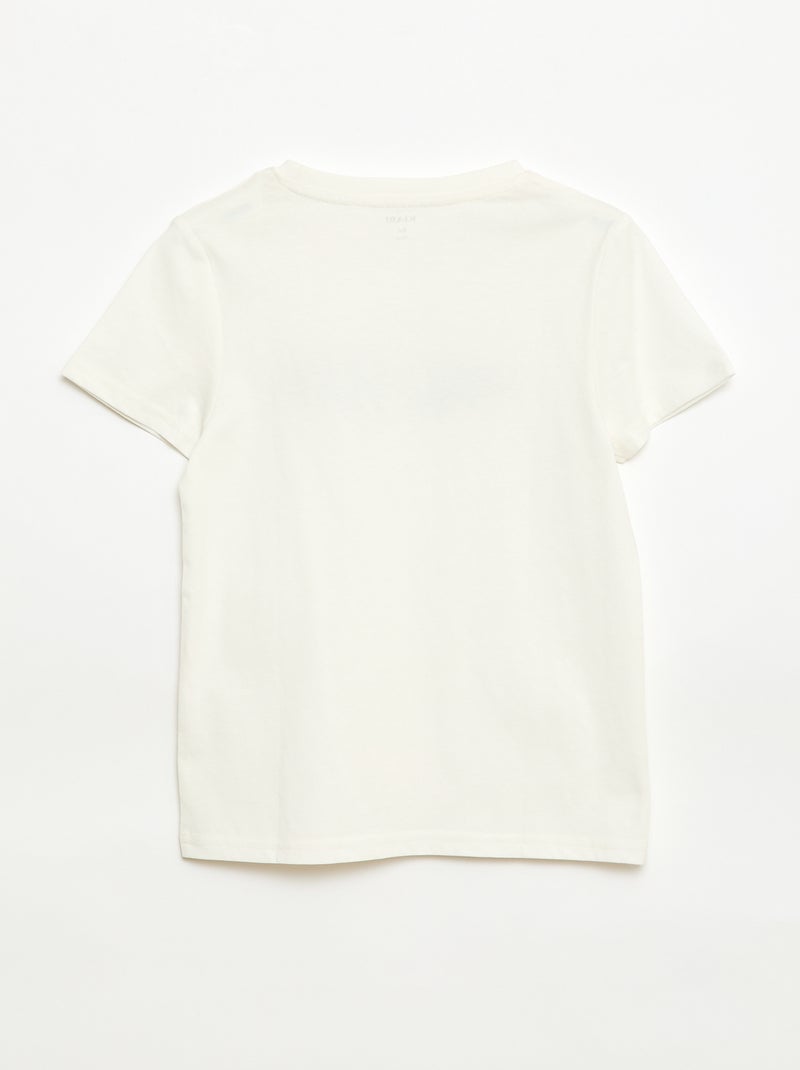 T-shirt met print en boodschap Wit - Kiabi