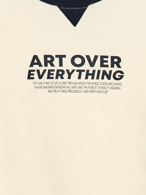 T-shirt met print en boodschap - Kiabi