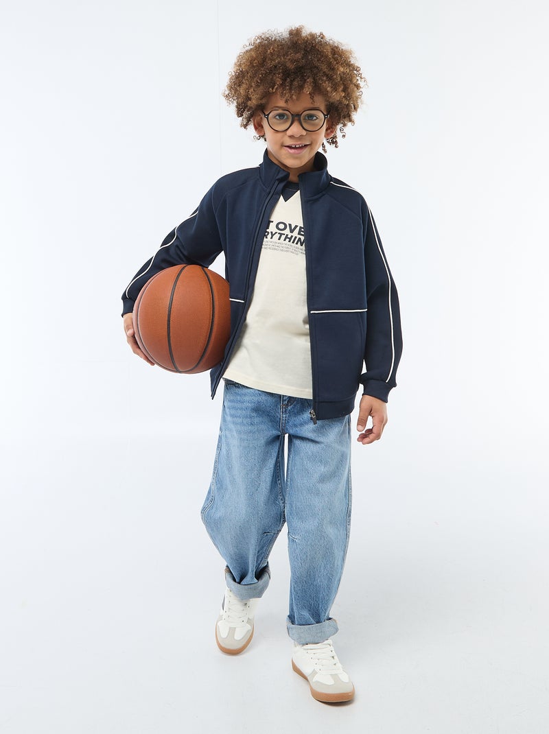 T-shirt met print en boodschap Wit - Kiabi