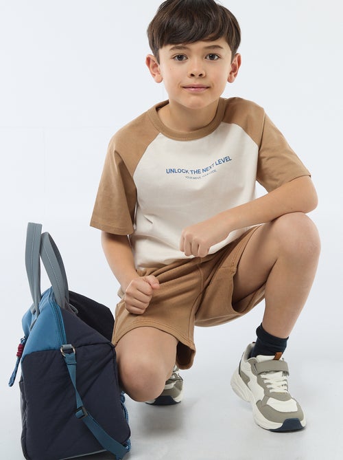 T-shirt met print en boodschap - Kiabi