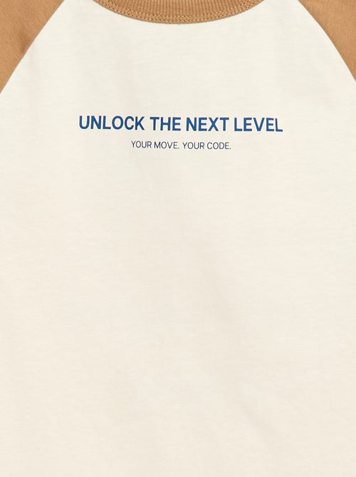 T-shirt met print en boodschap - Kiabi