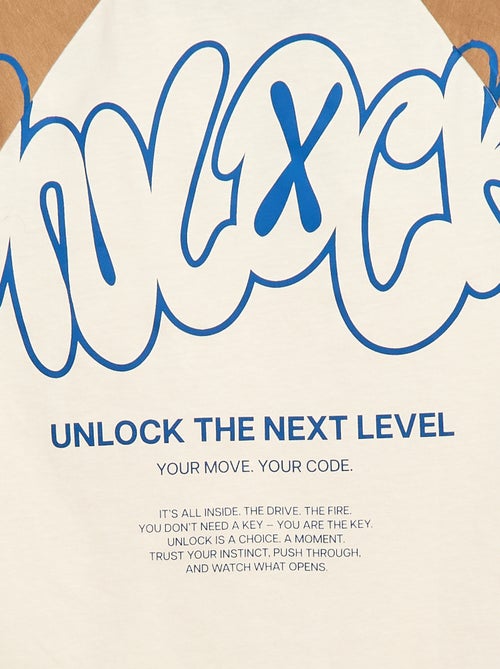 T-shirt met print en boodschap - Kiabi