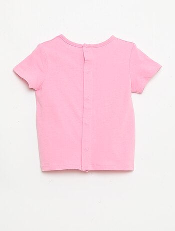 T-shirt met print en borduursel en korte mouwen
