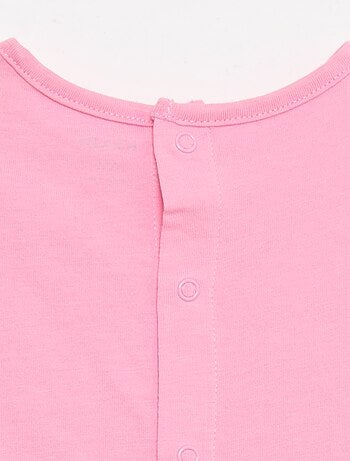 T-shirt met print en borduursel en korte mouwen