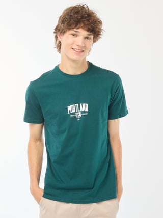 T-shirt met print en korte mouw