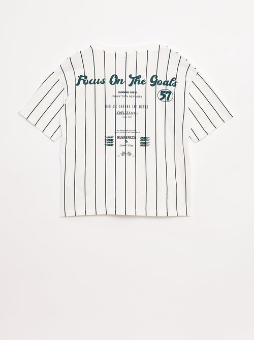 T-shirt met print en korte mouw in American college-stijl - Kiabi