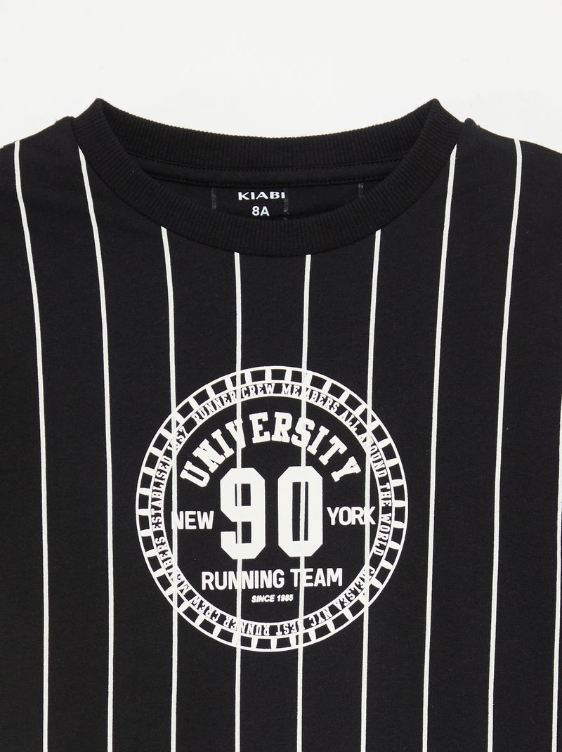 T-shirt met print en korte mouw in American college-stijl Wit - Kiabi