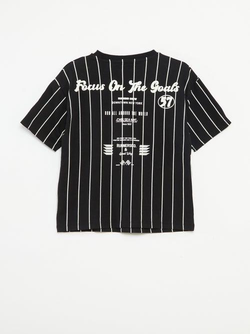 T-shirt met print en korte mouw in American college-stijl - Kiabi