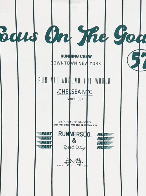 T-shirt met print en korte mouw in American college-stijl - Kiabi