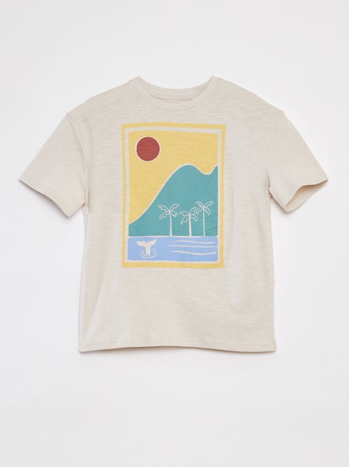 T-shirt met print en korte mouw - Kiabi