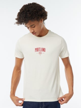 T-shirt met print en korte mouw