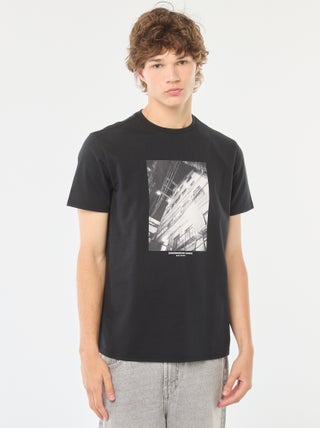 T-shirt met print en korte mouw