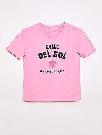 Bedrukt T-shirt met korte mouwen - Makkelijk aan te trekken