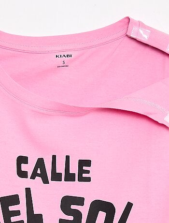 Bedrukt T-shirt met korte mouwen - Makkelijk aan te trekken