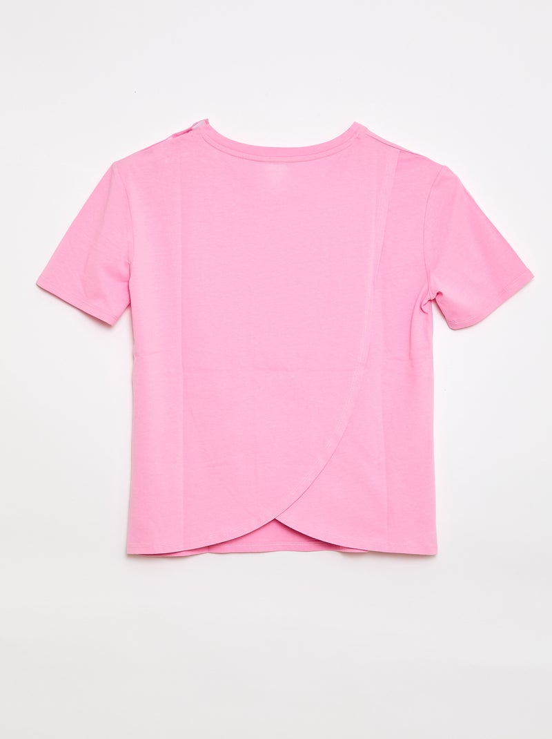 T-shirt met print en korte mouwen - gemakkelijk aan te trekken collectie Rose - Kiabi