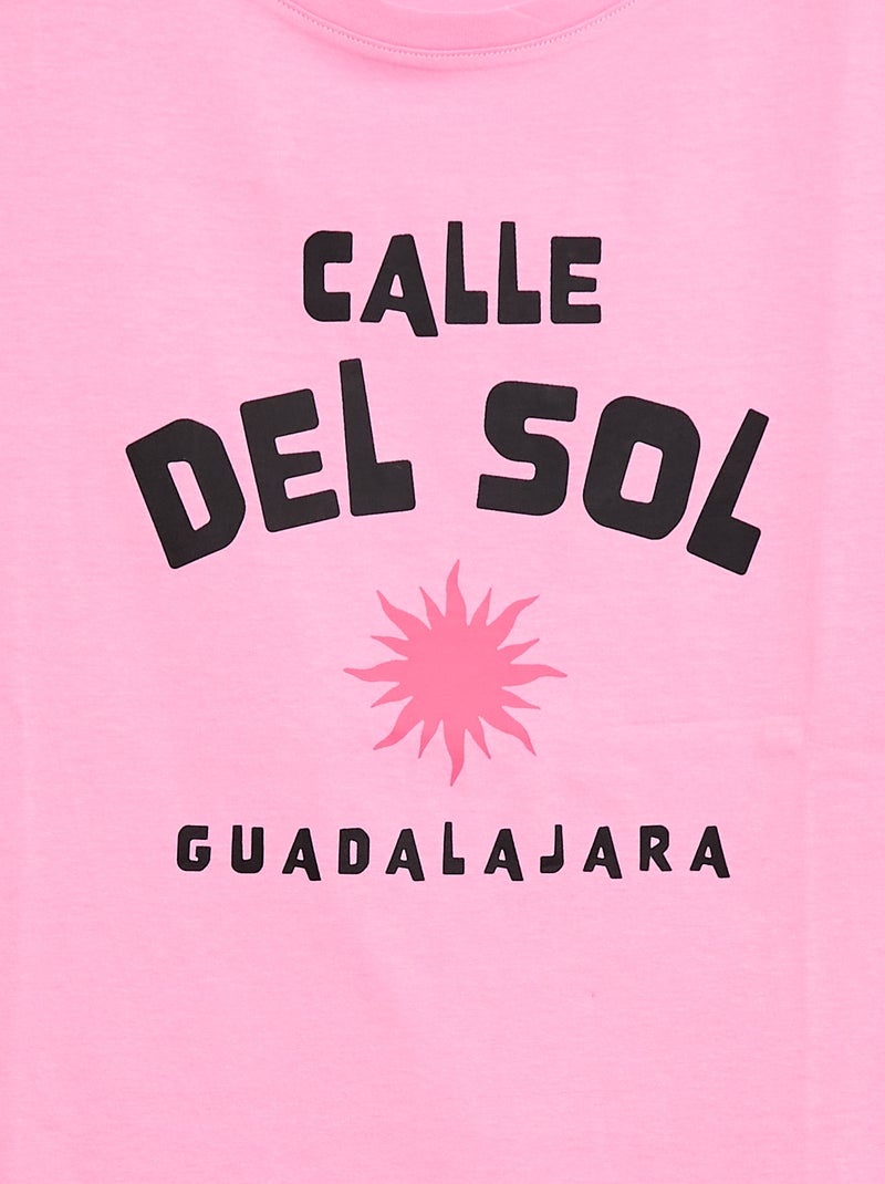 T-shirt met print en korte mouwen - gemakkelijk aan te trekken collectie Rose - Kiabi