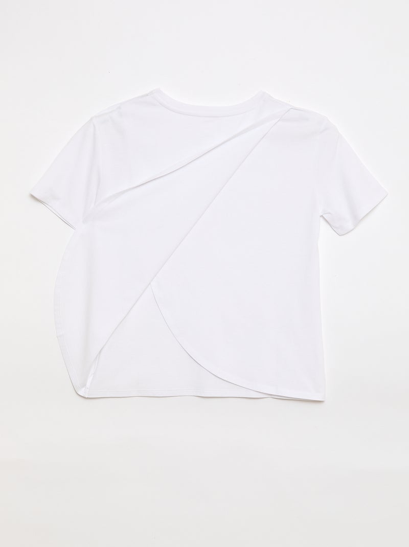 T-shirt met print en korte mouwen - So Easy Wit - Kiabi