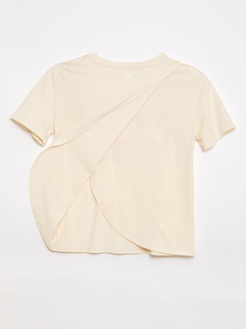 T-shirt met print en korte mouwen - So Easy Wit - Kiabi