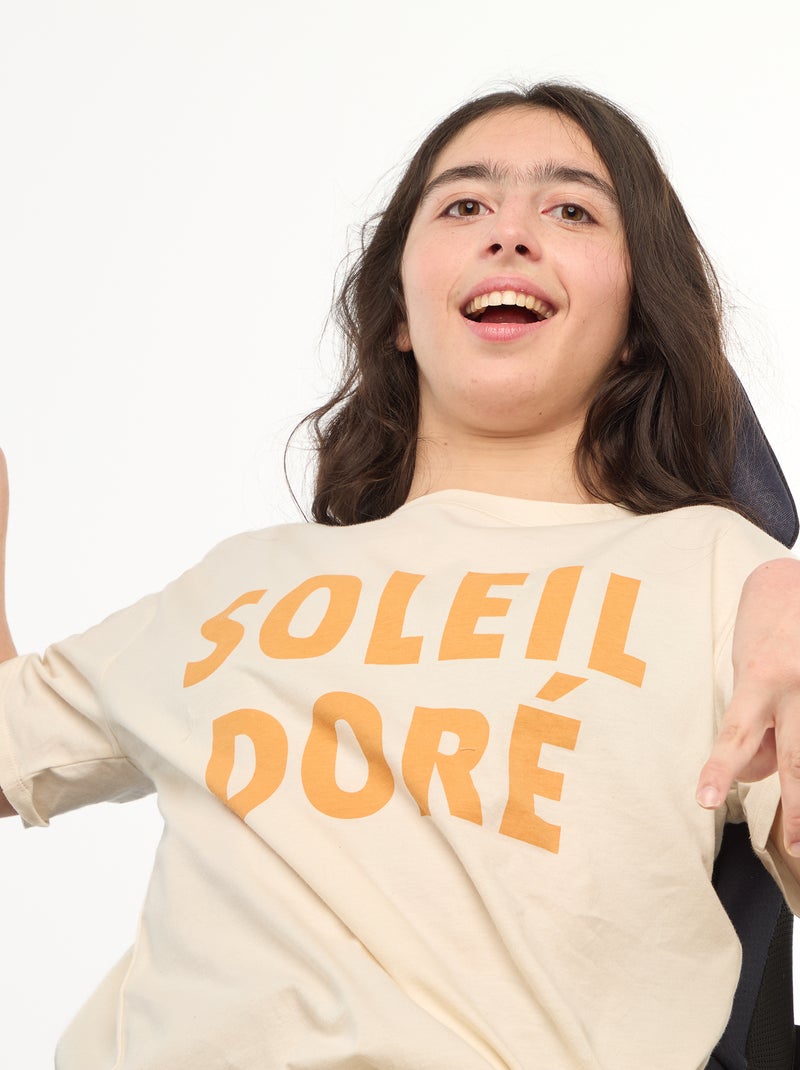 T-shirt met print en korte mouwen - So Easy Wit - Kiabi