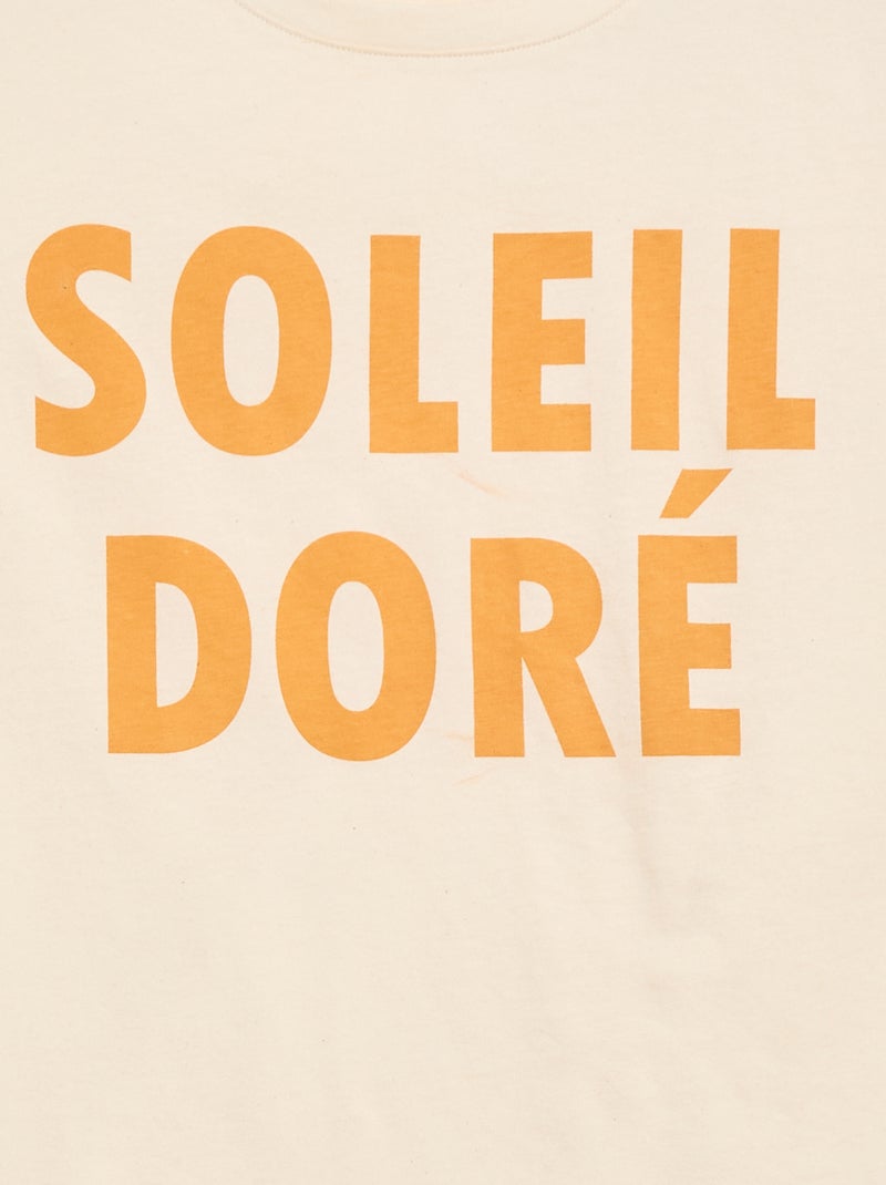 T-shirt met print en korte mouwen - So Easy Wit - Kiabi