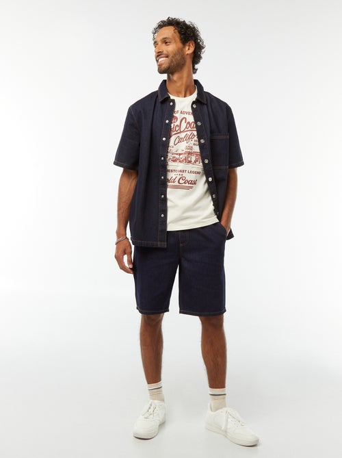 T-shirt met print en korte mouwen - Kiabi