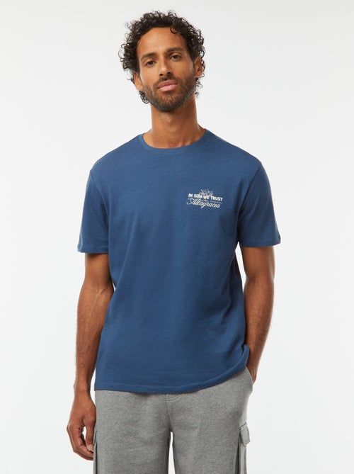 T-shirt met print en korte mouwen - Kiabi