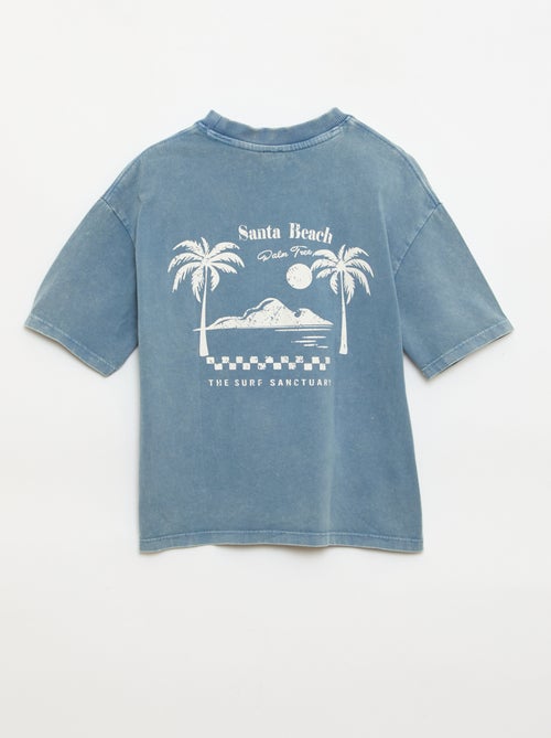 T-shirt met print en korte mouwen - Kiabi