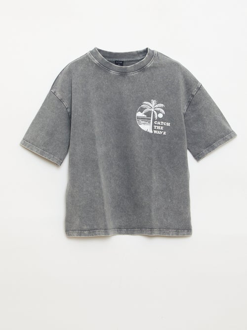 T-shirt met print en korte mouwen - Kiabi