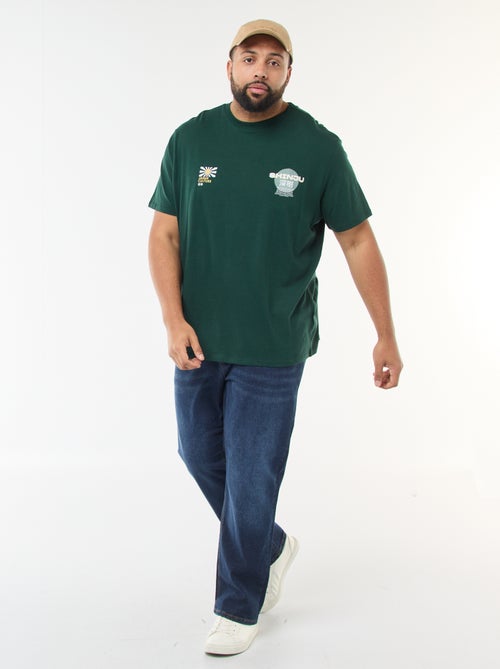 T-shirt met print en korte mouwen - Kiabi