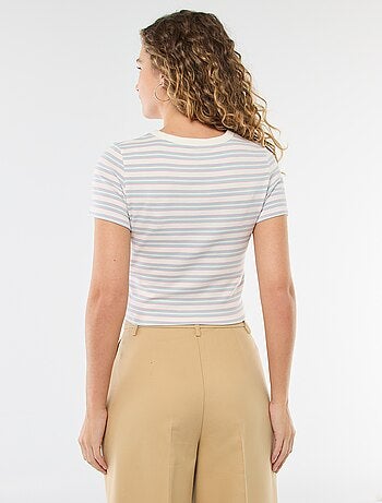T-shirt met print en korte mouwen met motief