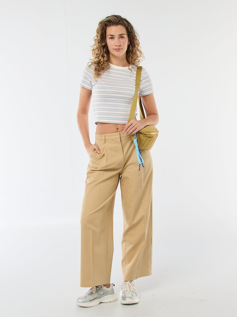 T-shirt met print en korte mouwen met motief Blauw - Kiabi