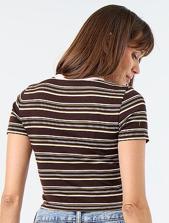 T-shirt met print en korte mouwen met motief