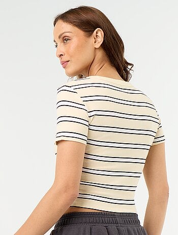 T-shirt met print en korte mouwen met motief