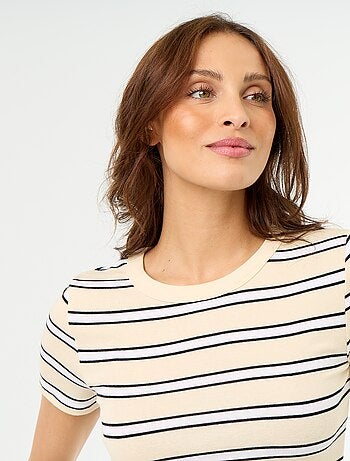 T-shirt met print en korte mouwen met motief