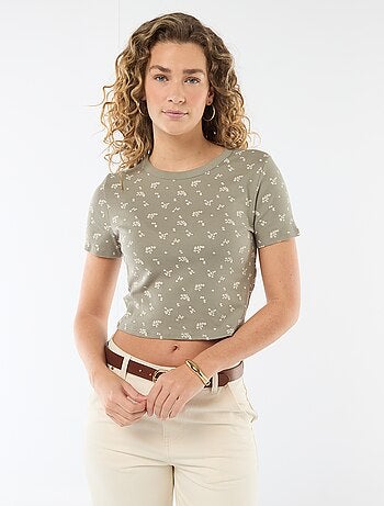 T-shirt met print en korte mouwen met motief