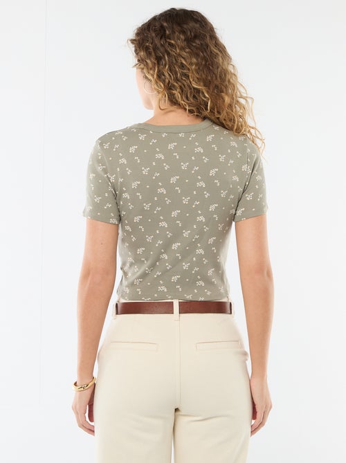 T-shirt met print en korte mouwen met motief - Kiabi