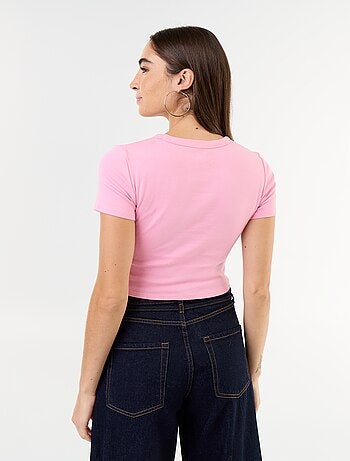 T-shirt met print en korte mouwen met motief