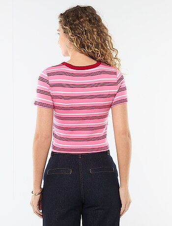 T-shirt met print en korte mouwen met motief