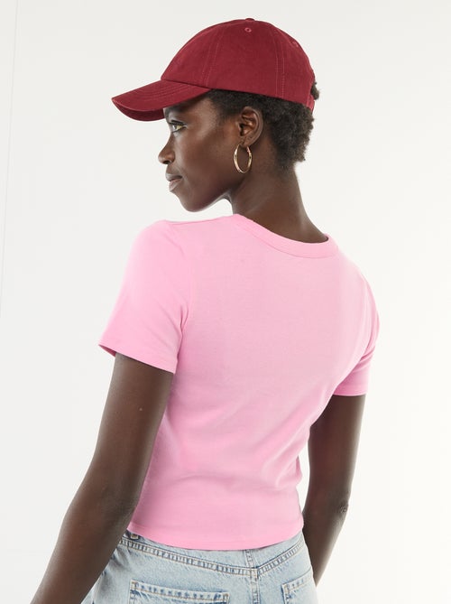 T-shirt met print en korte mouwen met motief - Kiabi