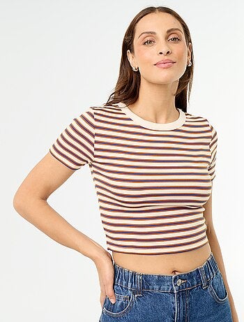 T-shirt met print en korte mouwen met motief